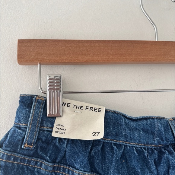 FREE PEOPLE NWT Demi Denim Skort - Picture 7 of 8